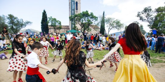 Imatge de l'actuació de Ball de Gitanes en el marc de l'Aplec de 2016.