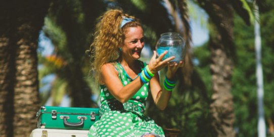 Un instant de l'espectacle "Les vacances de Madame Roulotte"