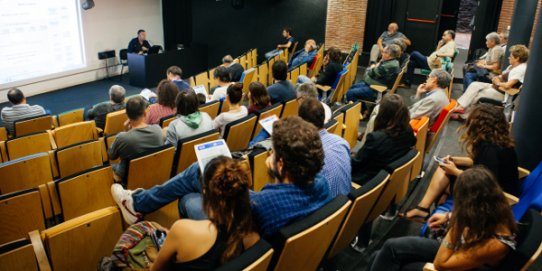 Moment de l'acte de presentació de la temporada 2014-2015 de Ràdio Castellar