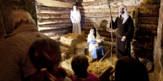 Imatge d'una de les escenes del Pessebre Vivent de Sant Feliu, l'any 2013.