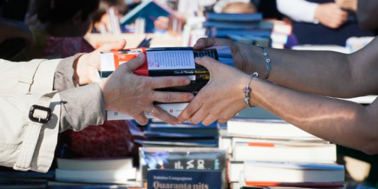 Imatge de l'edició 2014 de la fira de Sant Jordi.