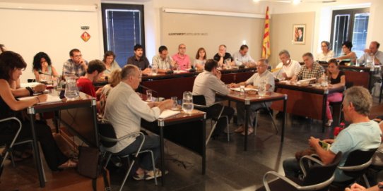 Imatge del primer Ple amb contingut a aprovar del mandat 2015-2019.