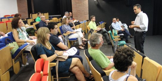 Imatge d'un moment de la Mesa d'Ocupació celebrada ahir a la Sala d'Actes d'El Mirador.