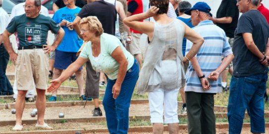 Imatge d'una edició anterior del torneig de petanca de Festa Major.