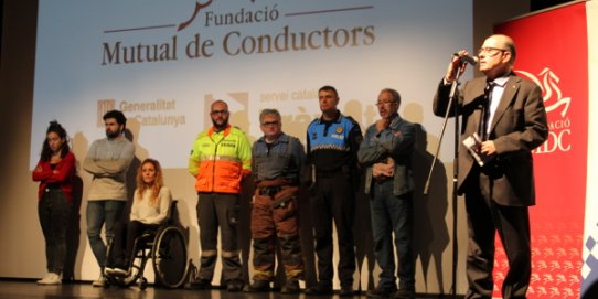 El portaveu de la Fundació Mutual de Conductors i els testimonis que han participat a "Canvi de marxa".