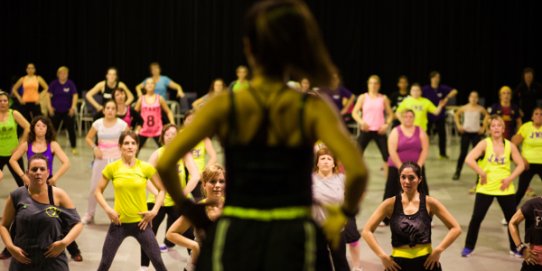 Imatge de la Masterclass de zumba per la Marató 2014.