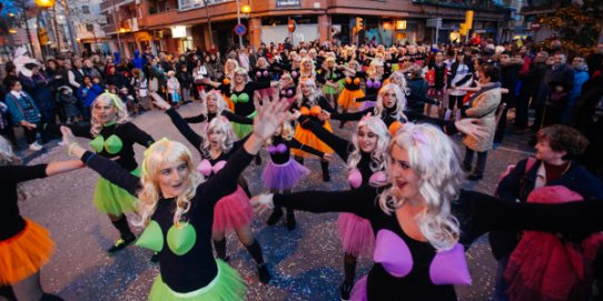 Imatge d'un moment de la Rua de Carnaval 2015.