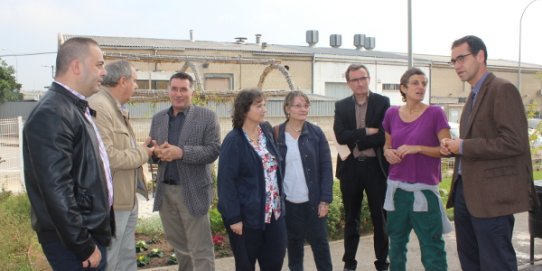 Un moment de la visita a les instal·lacions dels cicles formatius de grau mig al Pla de la Bruguera.