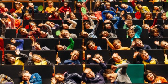 Alumnes castellarencs en una sessió del BRAM! Escolar de 2016.