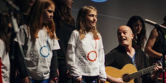 Imatge de l'actuació del Cor Sant Esteve en el marc del BRAM! 2016.