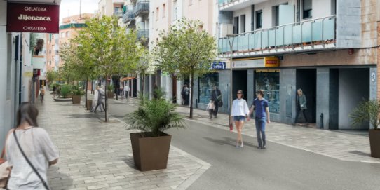 Simulació d'un tram del carrer de Sala Boadella un cop finalitzin els treballs.