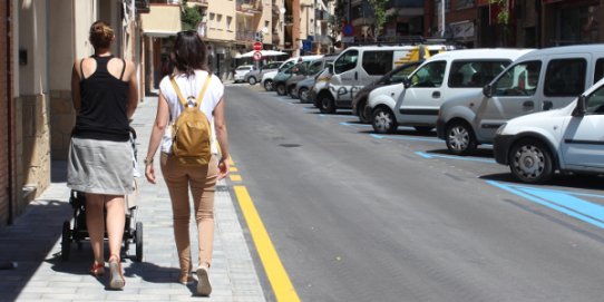 Imatge del nou aspecte del carrer de Santa Perpètua.