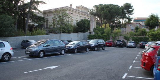 Aspecte de l'aparcament de la carretera de Sentmenat, un cop finalitzades les obres.