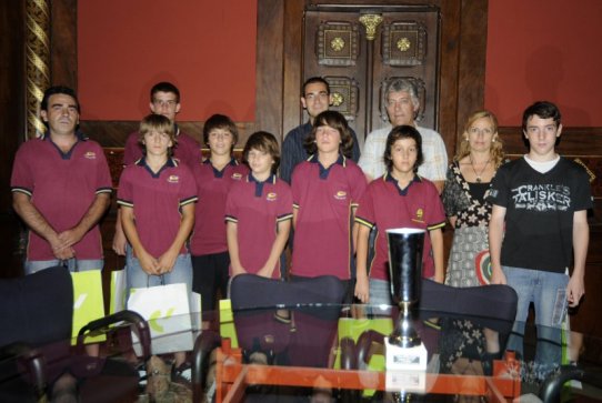 Recepció de l'alcalde a l'equip Aleví A d'hoquei