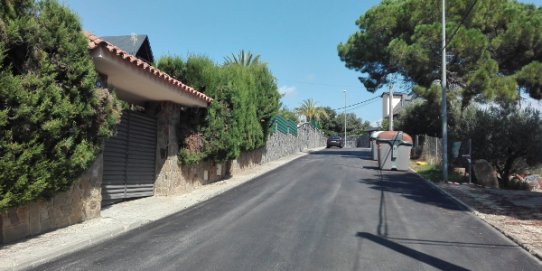 El carrer dels Ametllers, a Ca n'Avellaneda, un cop finalitzada l'actuació.