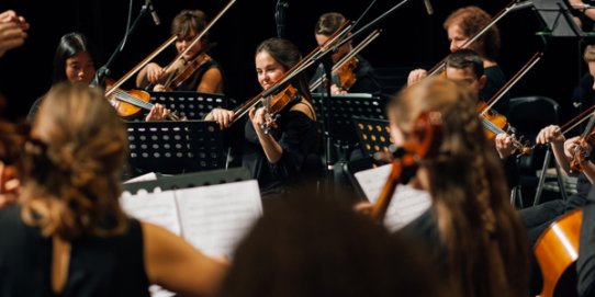 Imatge d'un moment del concert de Nadal de la JOCVA, l'any 2017.