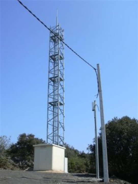 Aspecte de la torre que s'instal·larà al Racó