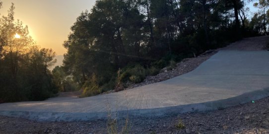 Imatge de l'actuació que s'ha fet al camí del Puig de la Creu.