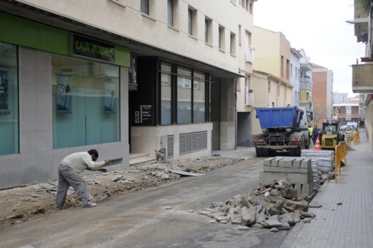 Les obres al c. de Puigverd