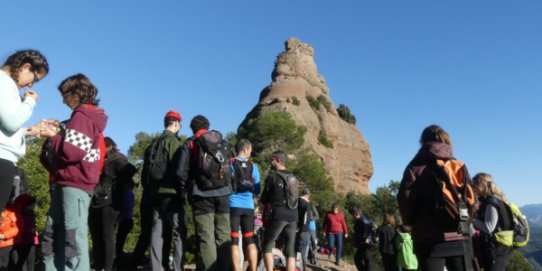 Imatge d'una edició anterior de la Pujada del Pessebre a la Castellassa.