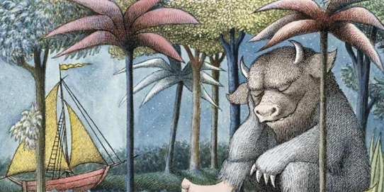 Il·lustració del conte "Allà on viuen els monstres", de Maurice Sendak.