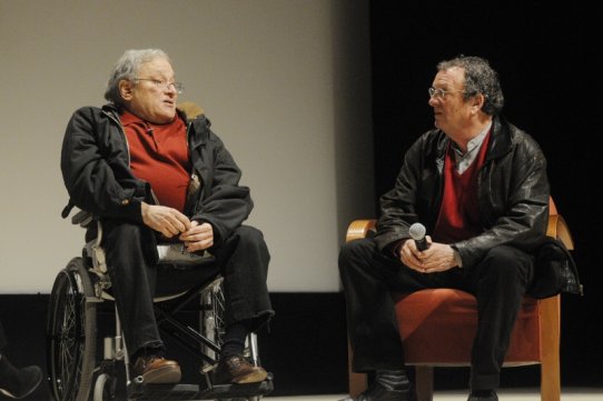 El periodista Xavier Vinader i el director del BRAM!, Pere Joan Ventura