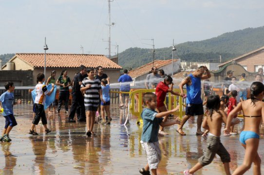 La baralla d'aigua va ser també un dels actes de la Festa Major 2009