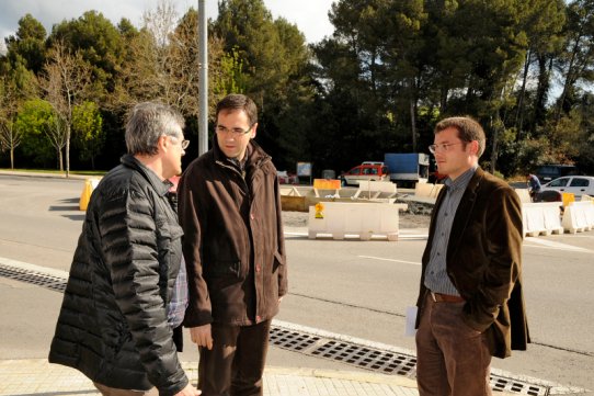 L'alcalde, Ignasi Giménez, i el regidor de l'Àrea de Territori, Aleix Canalís, han visitat aquest matí les obres