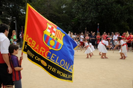 Imatge d'un moment de la trobada, als jardins del Palau Tolrà