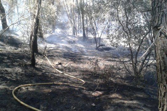 Controlat l'incendi a la zona de Can Font