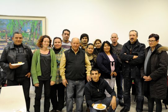 Participants al curs d'introducció a la llengua catalana, a la sessió de cloenda