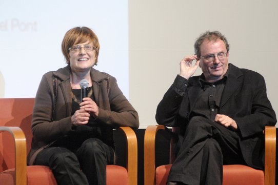 Marta Esteban i Pere Joan Ventura, durant l'acte