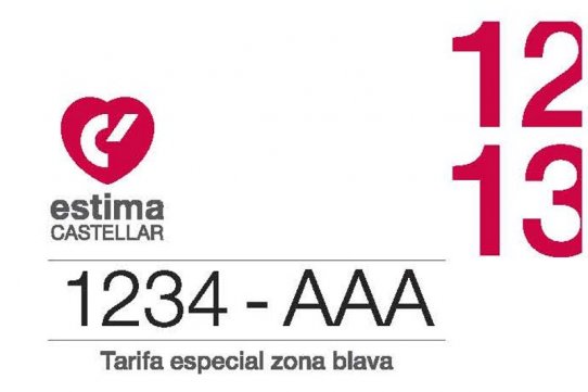 Distintiu de la tarifa especial de zona blava