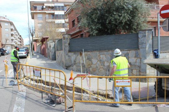 Imatge de les obres del POMU al c. Balmes